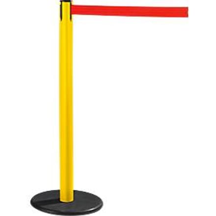 RS-GUIDESYSTEMS® afzetpaal met trekband GLA 28, geel, trekband rood