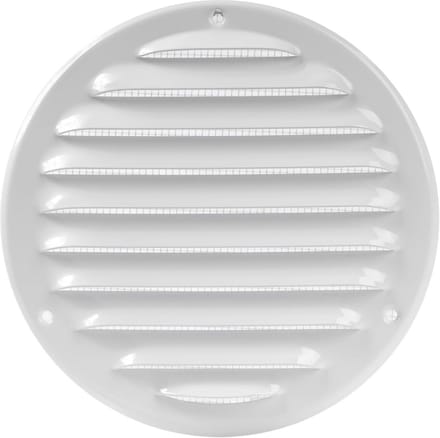 Wit Ventilatierooster Ø 12,5 cm met Geïntegreerd Vlieengaas voor HVAC-systemen