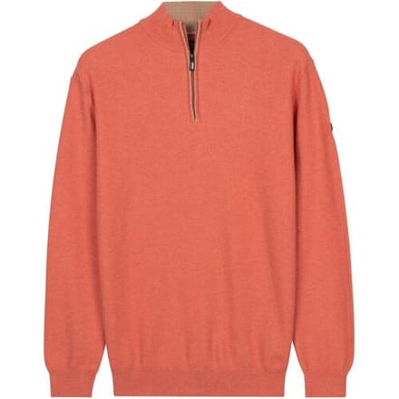 Baileys Trui Half Zip Subtle Faux-Uni Structure Knit Abrikoos / male
