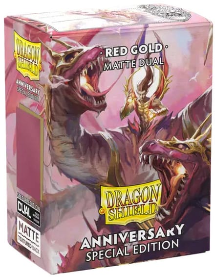 Dragon Shield – Matte Dual Sleeves Pomegranate And Gold 100x