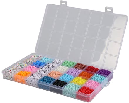 Kralenset creatieve speelset multicolor 28-delig kralen knutselen.