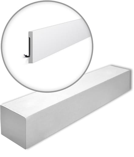 NMC FD2S-box WALLSTYL Noel Marquet 1 doos 13 stukken Plint Deuromlijsting modern design wit | 26 m