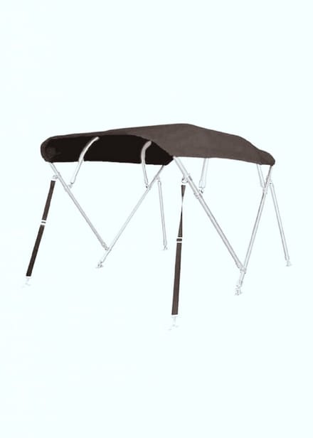 BREG Biminitop | RVS 4-boogs | Breedte 231 <> 243 cm - Hoogte 117 cm - Antraciet doek