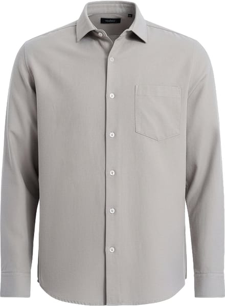OMBRE Overhemd - Regular Fit - Katoen - Lange Mouw Grijs S