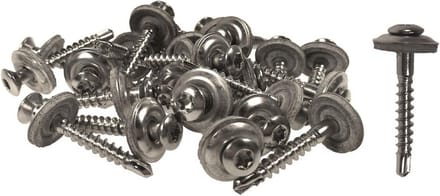 Zelfborende Schroeven met Neopreen Ring voor Dak- en Plaatbevestiging 4,5x45 mm - 50 Stuks