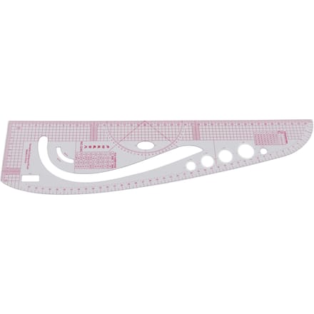 3245 Kleermakersliniaal Hoge Nauwkeurigheid Transparant Lichaam Professionele Plastic Multifunctionele Liniaal voor gray