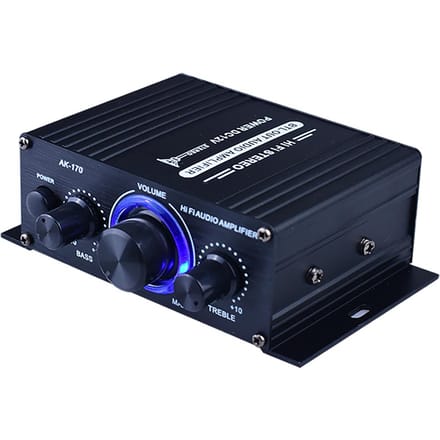 AK170 Mini Audio Power Amplifier Draagbare geluidsversterker Luidsprekerversterker voor auto en thuis US Plug