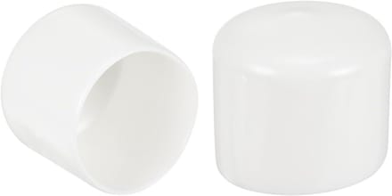 Rubberen stoppers - Eindkappen doppen - Bescherming meubels - Flexibel vinyl - 36 mm - Wit