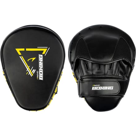 Avento Boks Sparring Handpads - Set van 2 - Zwart/Geel