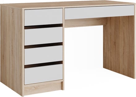 Vicco Sherry Kaptafel – 120 cm Wit/Sonoma