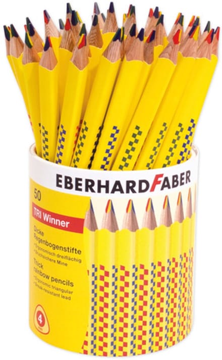 Kleurpotlood Eberhard Faber regenboog 50 stuks in plastic koker