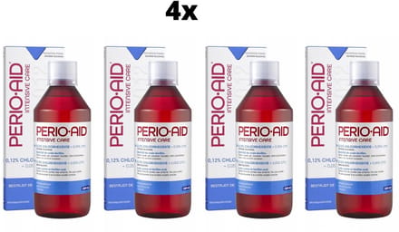 4x PerioAid Mondspoelmiddel 0,12% Intensive Care 500 ml