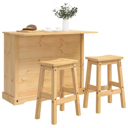vidaXL Keukenopslag 3 st Honing Wax 112 x 70 x 91,5 cm
