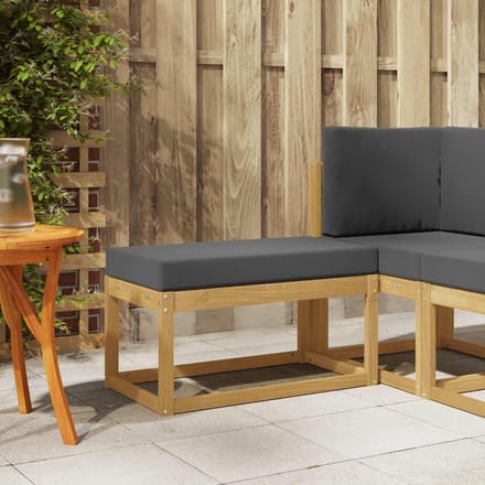 vidaXL - Buitenstoel - Bank - Massief - Acacia - Hout - Wit