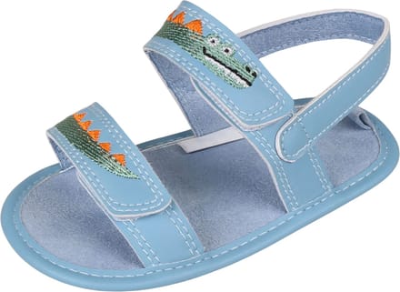 Blauwe babysandalen, krokodil, met klittenband / 0-3 m 16 EU