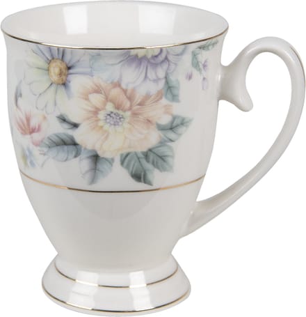Clayre & Eef Mok 300 ml Beige Roze Porselein Bloemen