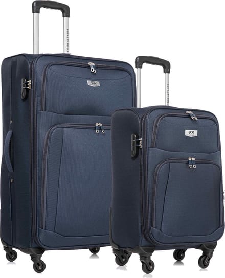 Dubai Abudabi - 2 delige Stoffen Kofferset - Expandable - Blauw