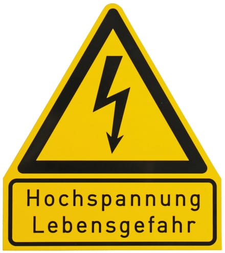 Dehn Hoogspanningswaarschuwingsbord Materiaal Plastic - 700055