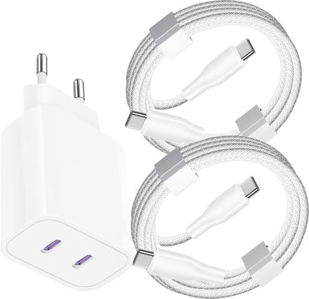 Oplaadsetje geschikt voor Samsung - Oplader met 2 meter lange usb-c Kabels - Snellader
