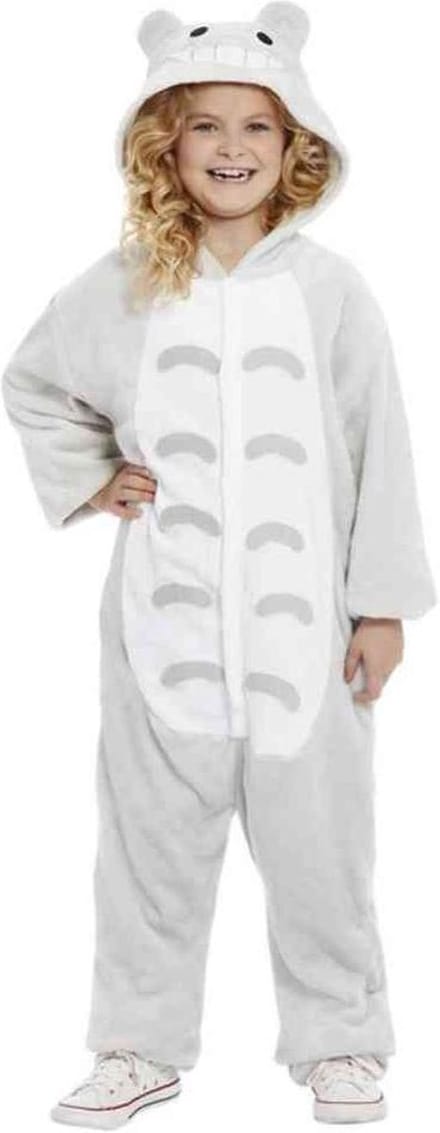 Smiffys - Cat Onesie Kinder Kostuum - Kids tm 6 jaar - Grijs
