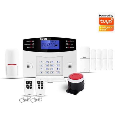 Beveiligingsalarmsysteem Kit Auto Dial GSM+WiFi Home Security Draadloos alarmsysteem GSM Home Security US Plug wit