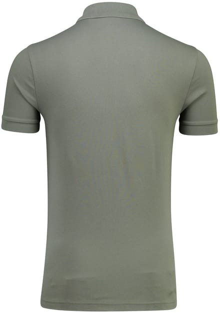Poloshirt Boss Orange groen rits normale fit pique