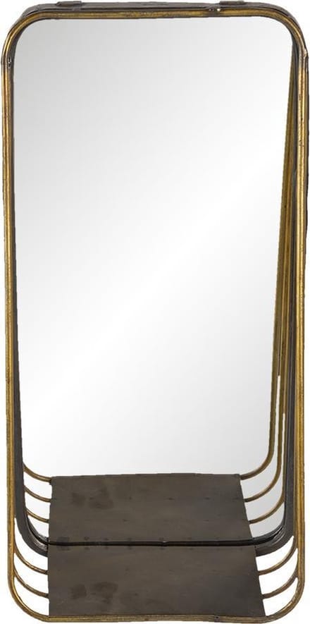 Clayre & Eef Spiegel 19x39 cm Koperkleurig Metaal