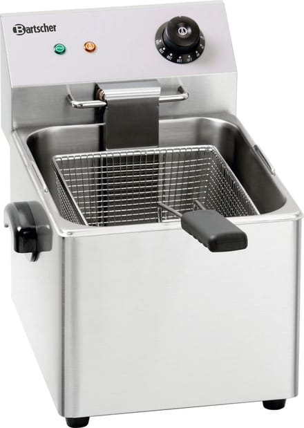 Bartscher Friteuse enkele 8 Liter | 26.5(b) x 43(d) x 34(h) cm