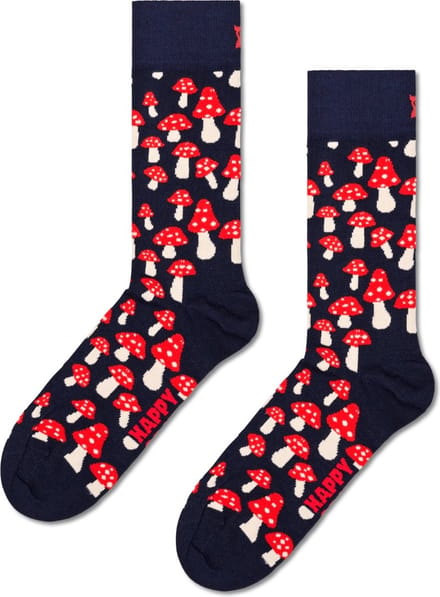 Happy Socks Mushroom Sock Unisex sokken blauw - Maat 36-40