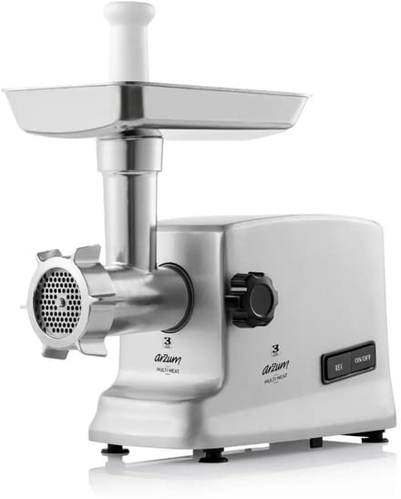 Arzum Multimeat Vleesmolen AR1076 | RVS - 4 Snijplaten - 2000 W
