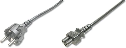 Digitus Stroom Aansluitkabel [1x Randaarde stekker - 1x Apparaatbus C5] 0.75 m Zwart