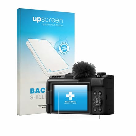 upscreen - Screenprotector voor Canon PowerShot V1 Premium - Folie Beschermfolie transparant antibacterieel