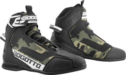 Bogotto Tokyo Camo Geperforeerde Motorschoenen - Laars