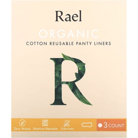Rael, Herbruikbare Biologisch Katoenen Inlegkruisjes, 3 Stuks white