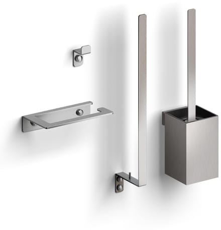 Clou Fold toilet accessoireset, rvs geborsteld