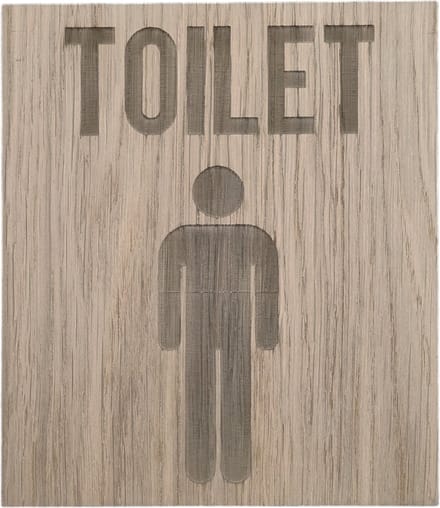 Bordje Toilet pictogram man - groot