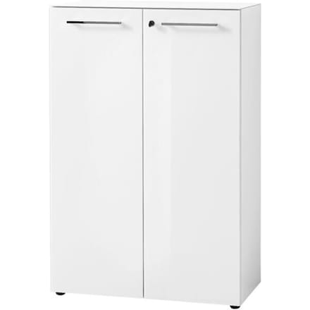 Archiefkast MONTERIA, 3 ordnerhoogten, afsluitbaar, B 800 x D 370 x H 1200 mm, wit