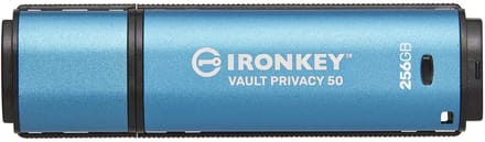 Kingston Technology IronKey Vault Privacy 50 USB flash drive USB Type-A 3.2 Gen 1 (3.1 Gen 1) Zwart, Blauw