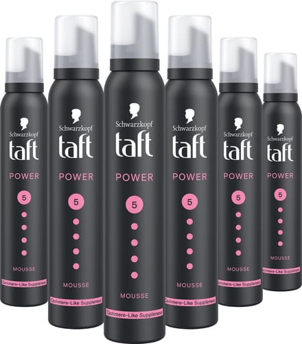 Taft Power Cashmere Mousse - Haarstyling - Haarmousse - Voordeelverpakking - 6x 200 ml