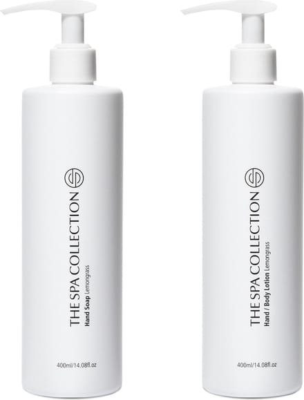 The Spa Collection Lemongrass - Handzeep + Body Lotion - Milde formulering - 400 ml pompfles - Set van 2 stuks