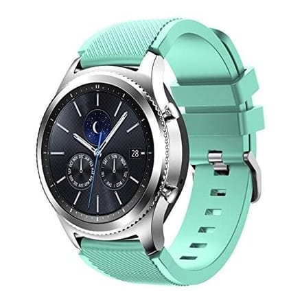 Geschikt voor Samsung Gear S3 siliconen bandje - aqua - 46mm