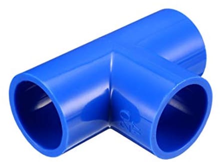 Set van 10 stuks 20 mm PVC T-vormige slangverbinders met 3-weg aansluiting