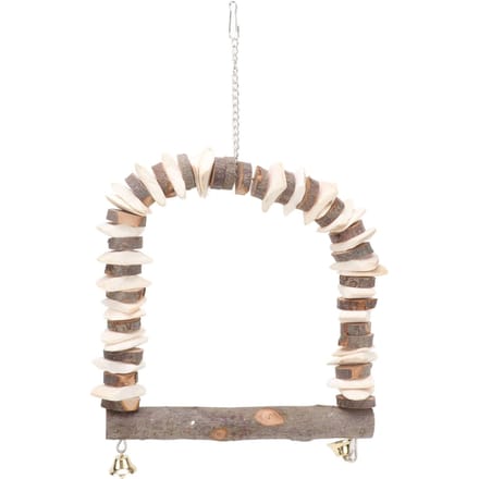 Jouet Balançoire pour Oiseaux Balançoire Suspendue Perchoir Support pour Petites Perruches Perroquets Oiseaux et CacatoèsL L white