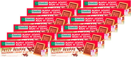 Damhert | Minder Suikers | Petit Beurre | Melkchocolade | 12 stuks | 12 x 150 g