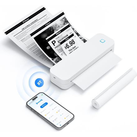 A4 draagbare thermische transferprinter Draadloze tattoo transferprinter Gebruik met mobiele laptop wit