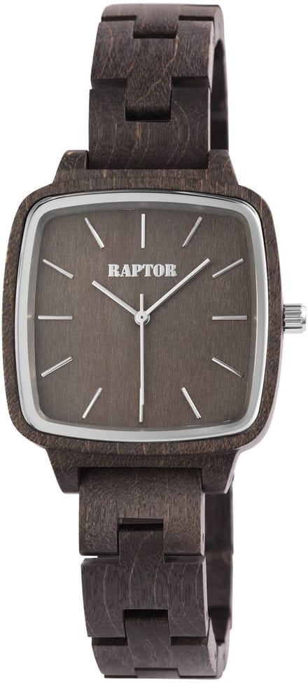 Raptor Dameshorloge sandelhout Angy, mineraalglas