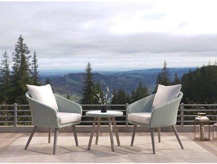 Nordic Home - Seth bistro set wicker - grijs/hout
