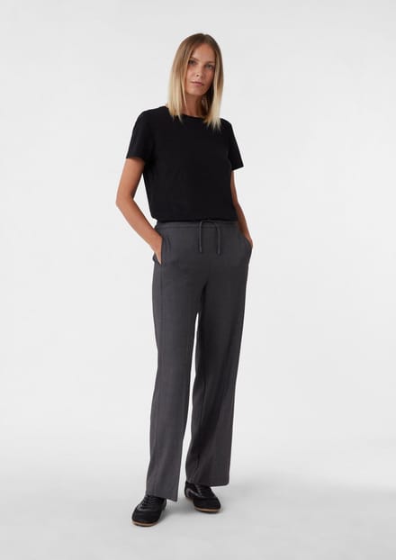 Large Chiné Look Kostuumbroek Met Elastische Taille Dames COMMA