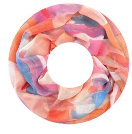 Dunne Colsjaal - Print - (32826#) - Oranje