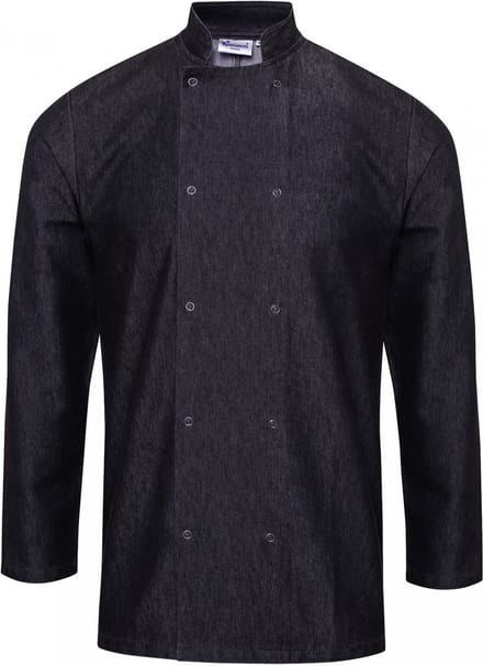 Schort/Tuniek/Werkblouse Unisex M Premier Black Denim 60% Katoen, 40% Polyester